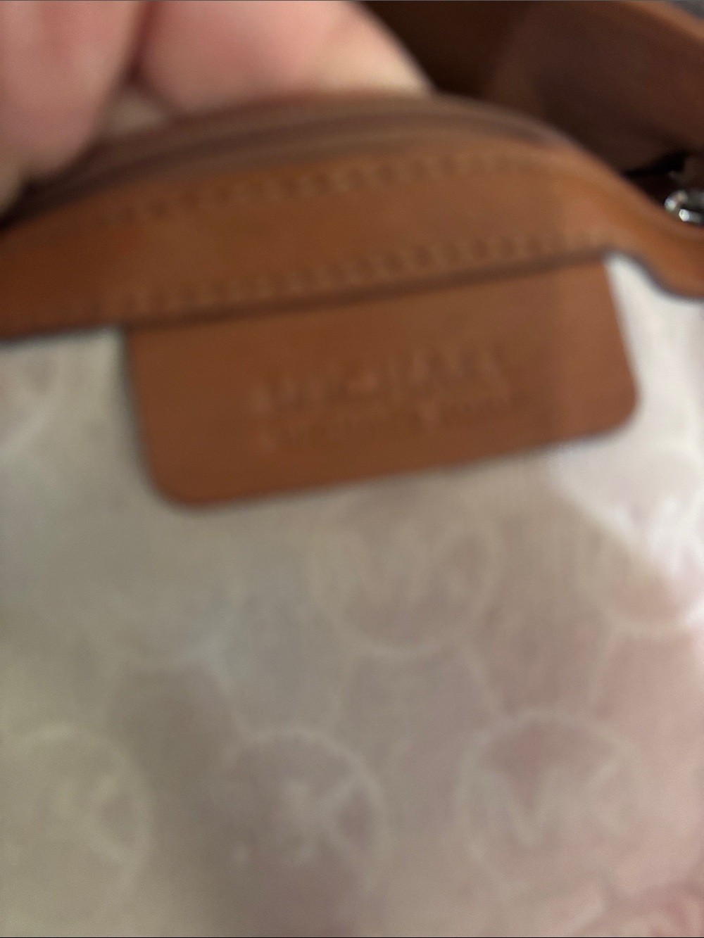 Michael Kors Cognac Leather Satchel with Gold Hardware - Picture 9 of 11